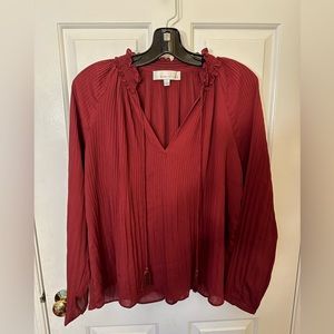 Adelyn Rae Burgundy Blouse
